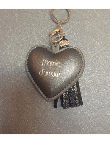 PORTE CLE COEUR  MAMIE D'AMOUR
