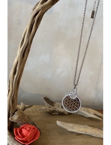 COLLIER EN ACIER INOXYDABLE CERCLE  EMMA