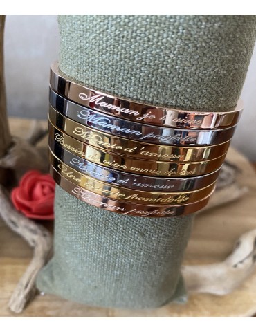 UNE MAMIE FORMIDABLE BRACELET MESSAGE EN ACIER INOXYDABLE