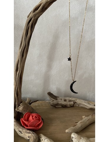 COLLIER  EN ACIER LUNE...