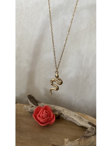 COLLIER SERPENT EN ACIER...